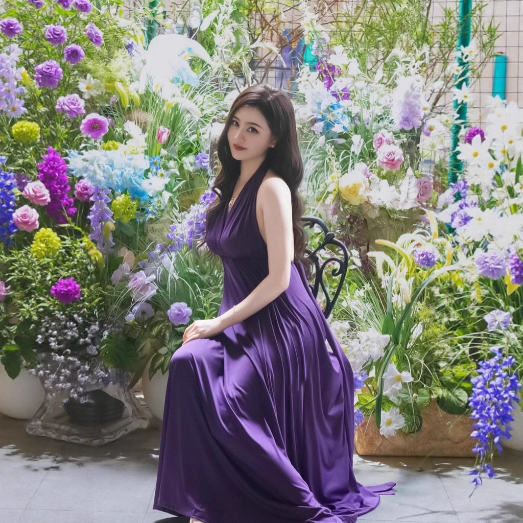 More Than Multiple Wear Rope Cross Backless Bandage One-piece Dress Women